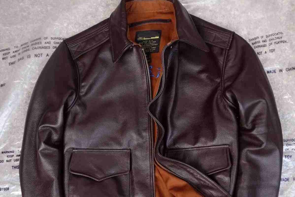 leather bomber flight jacket