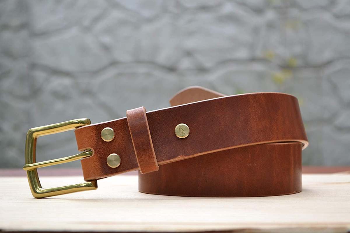 cow floater leather belt