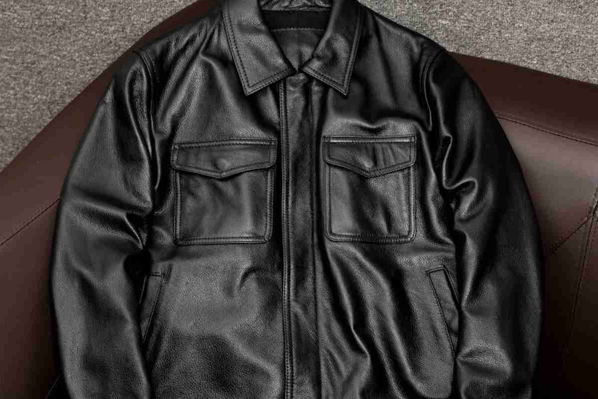 leather bomber flight jacket