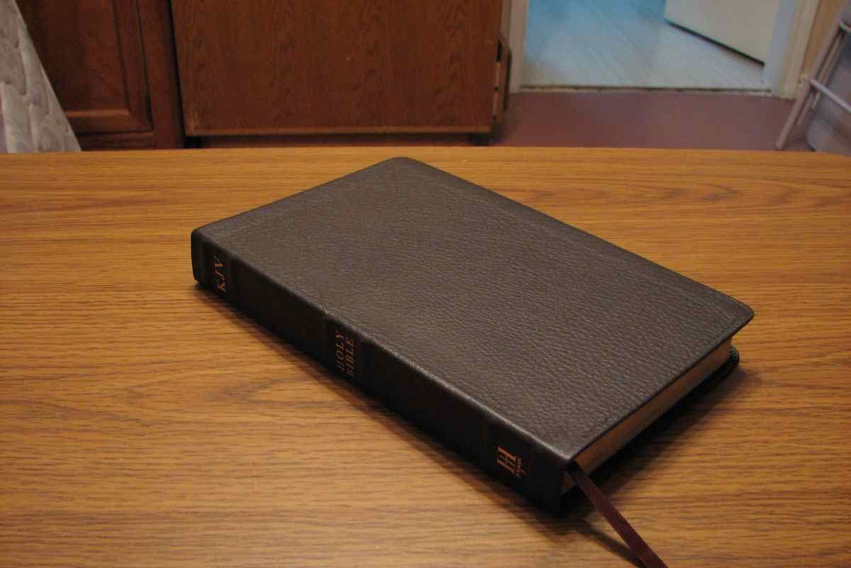 leather handmade KJV bible