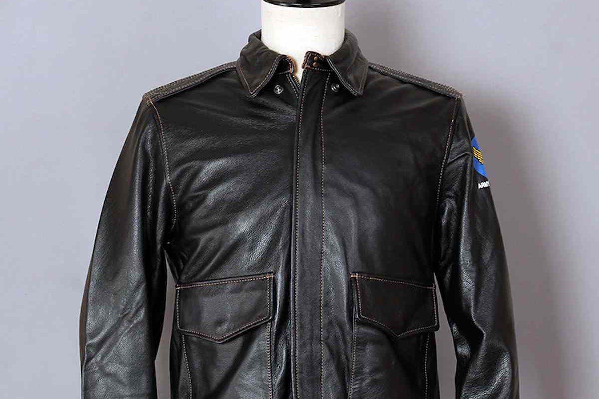 leather bomber flight jacket