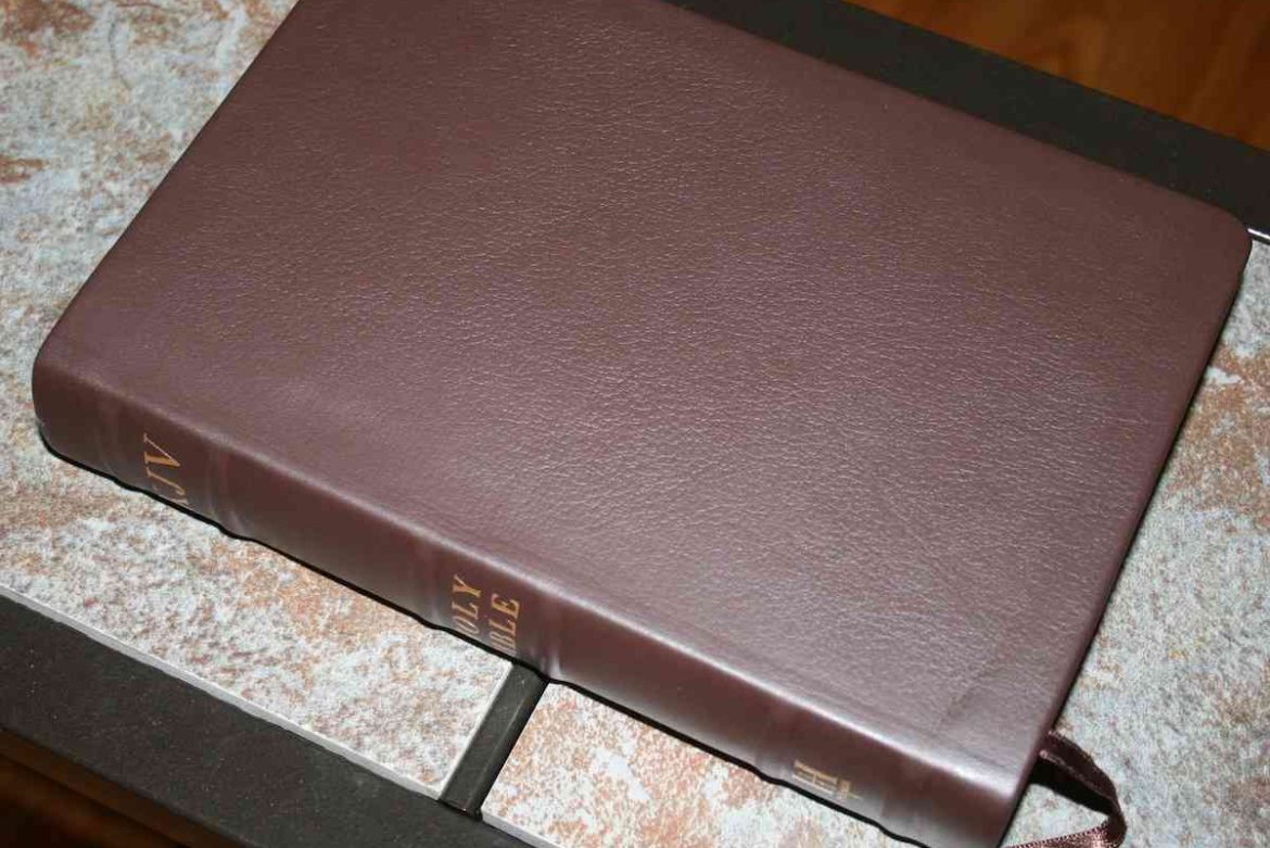 cowhide leather handmade KJV bible and the needed information