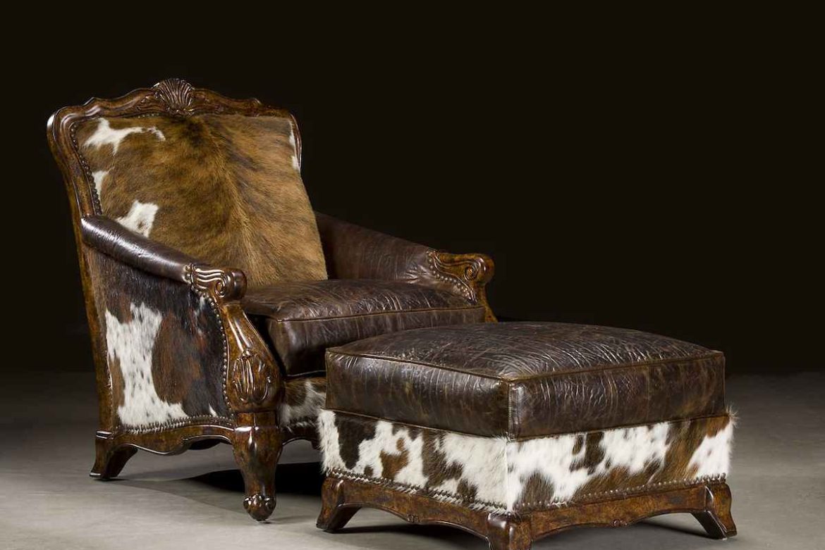 cowhide leather chair for sale and business