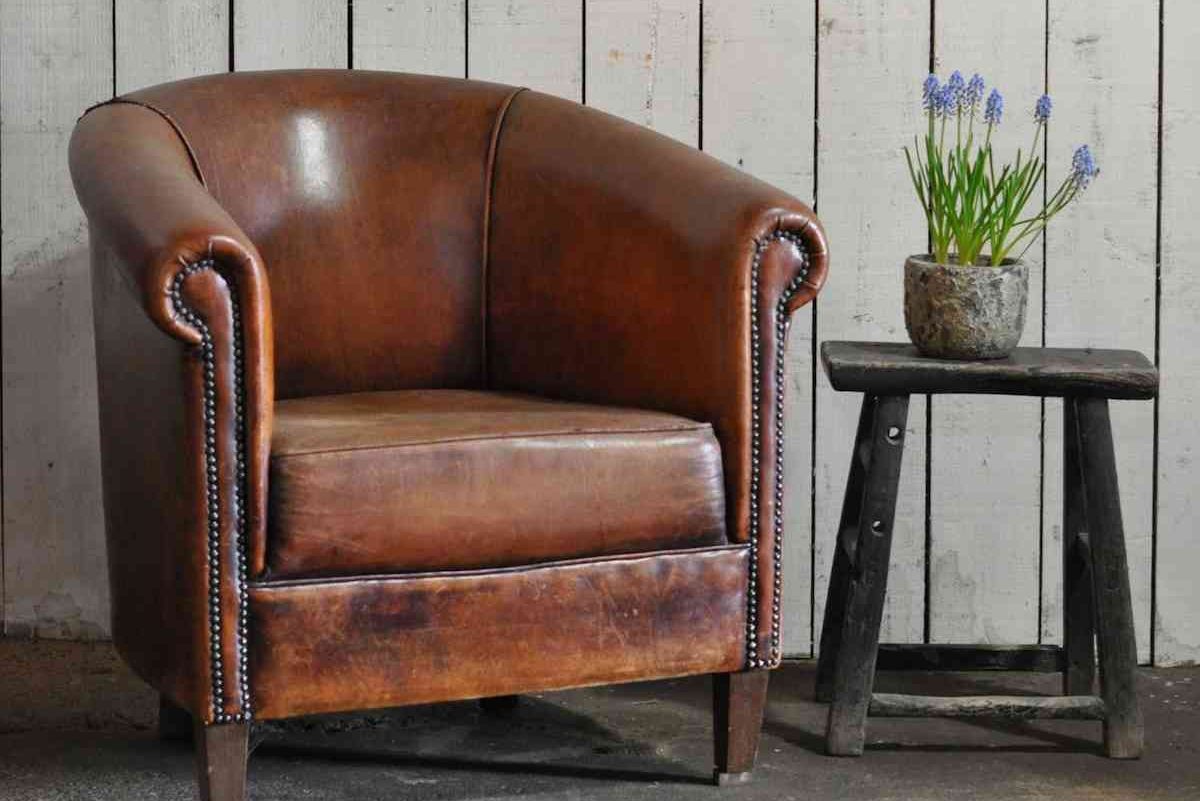 cowhide leather chair