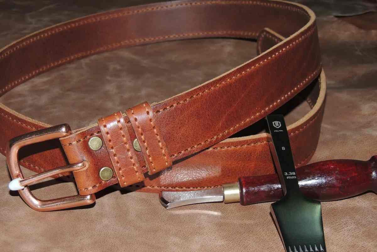 cow floater leather belt