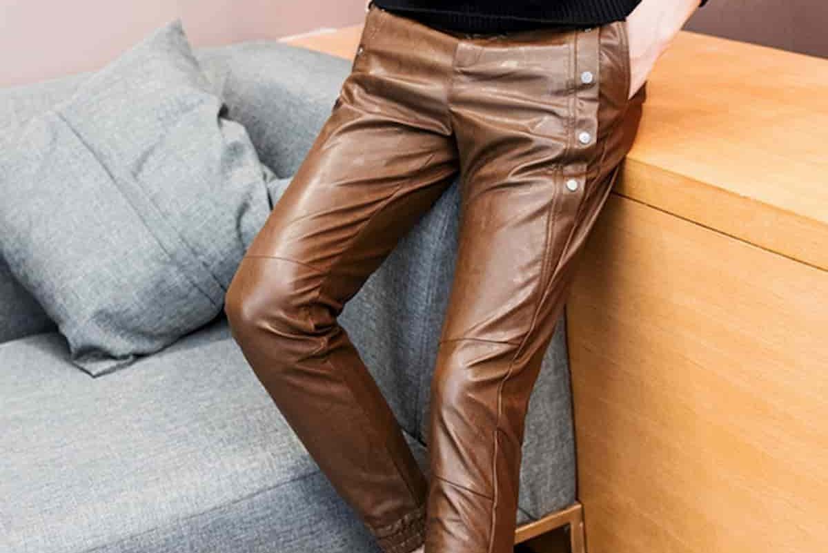 cowhide leather pants