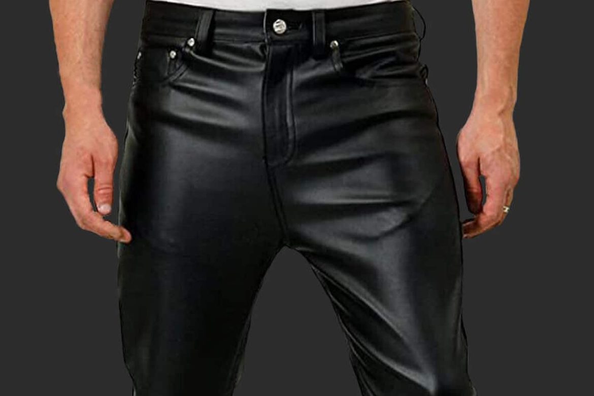 cowhide leather jeans pants for sale and trade