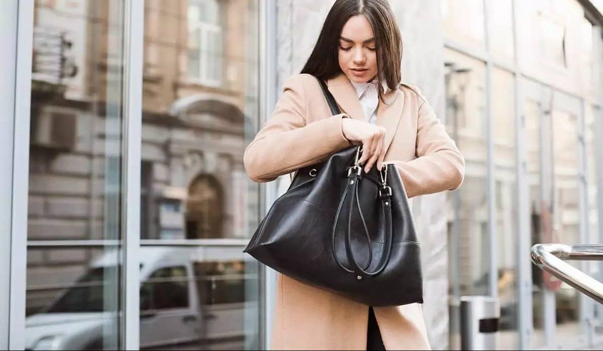 Women`s leather bags for work